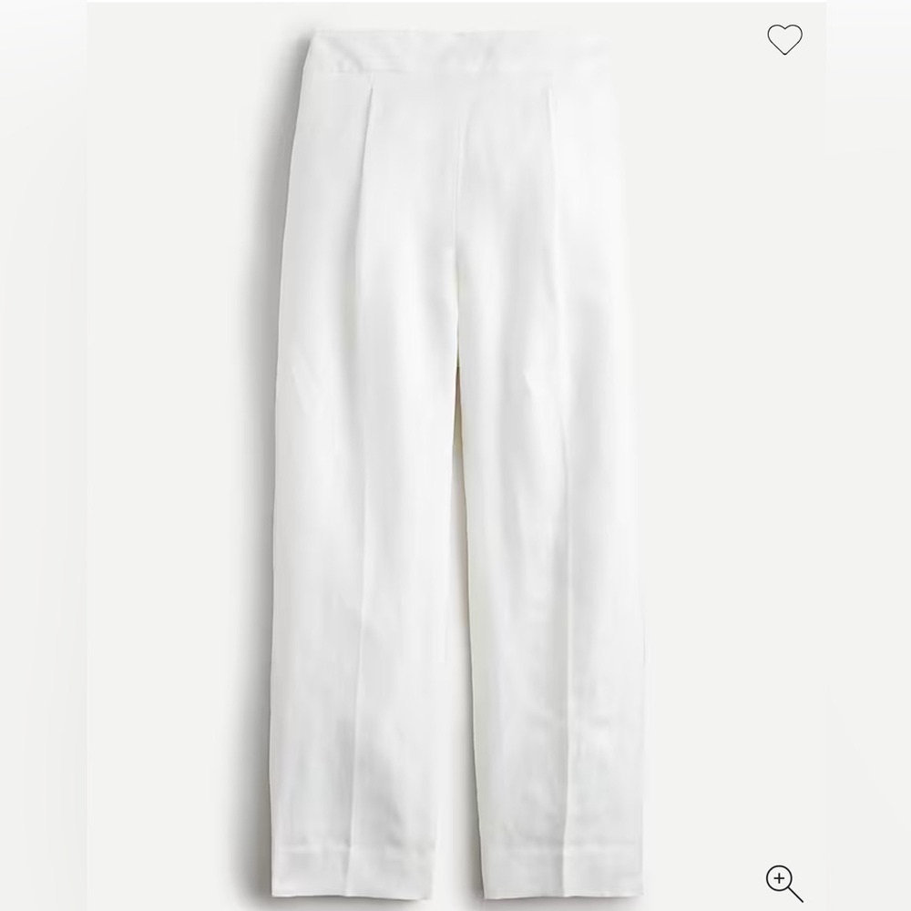 JCrew White Linen blend Pants